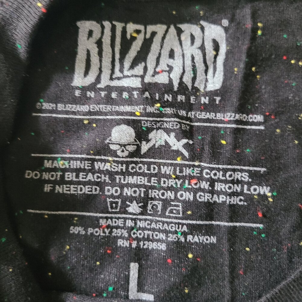 Blizzard Overwatch Genji Graphic Tee Size L Black Speckled - Picture 3 of 4